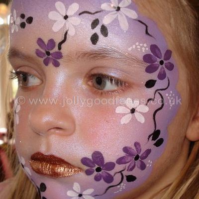 Purple Flower Face