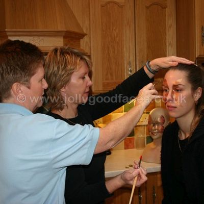 Hazel teaches face painting