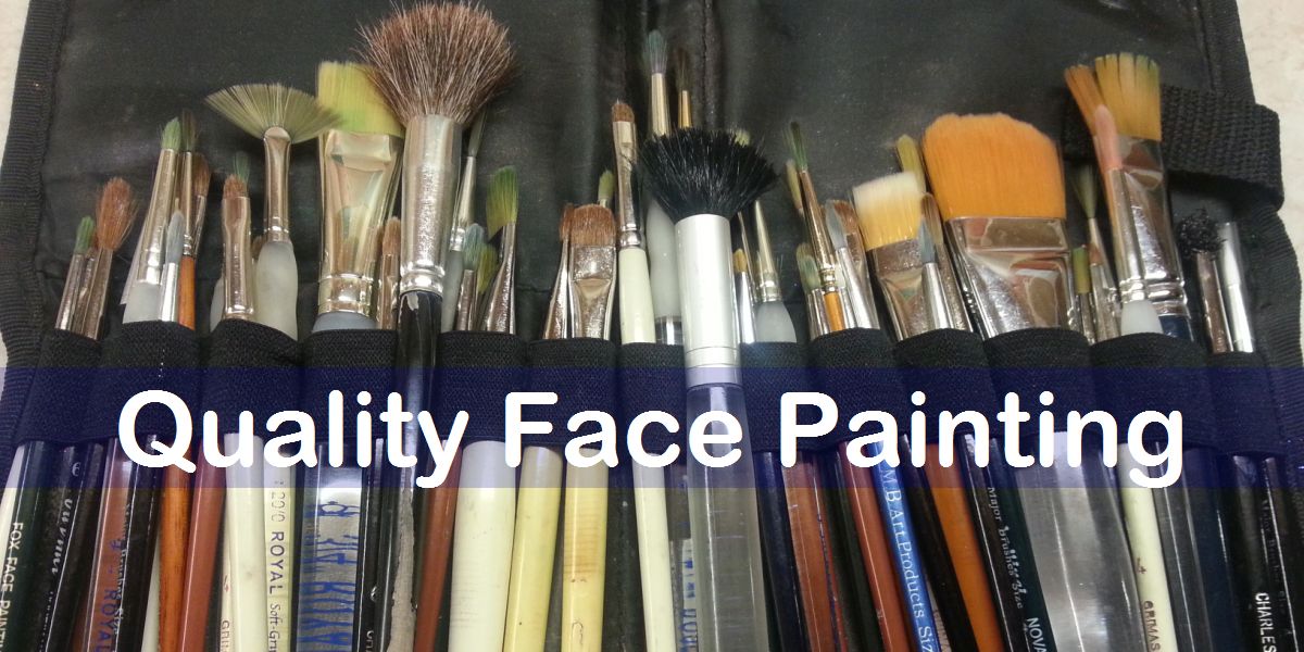 Face painting brushes